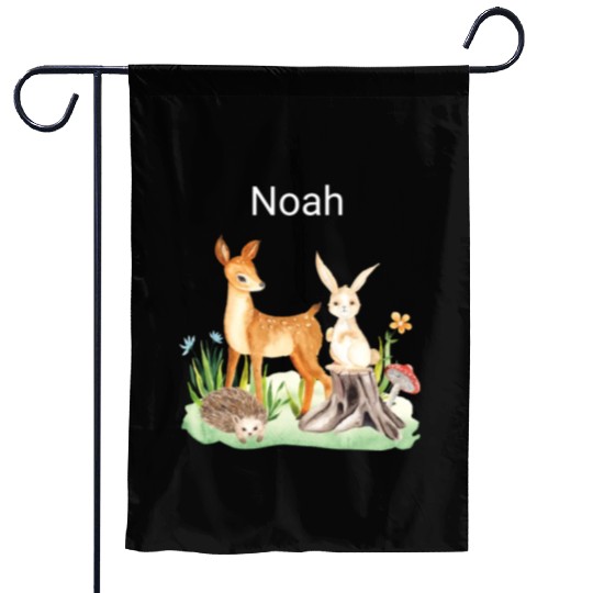Animal deer rabbit hedgehog Noah Garden Flags