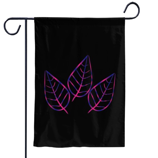 leaf icon nature purple three leaves Garden Flags