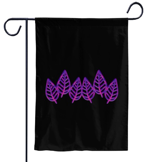 Leaves pattern leaf icon nature purple Garden Flags