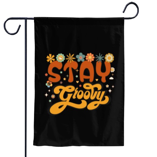 Retro stay groovy, Cute halloween , Thanksgiving Garden Flags