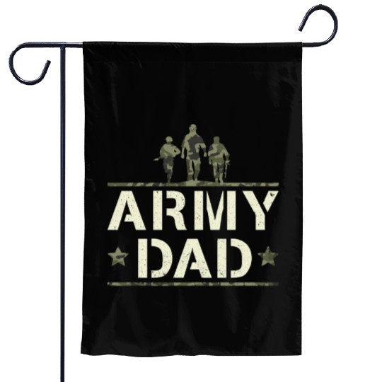 US Proud Army Dad Camo Garden Flags