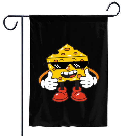thug life cheese Garden Flags