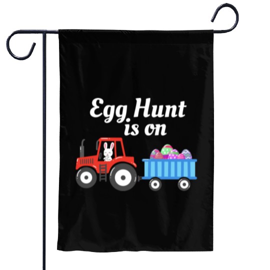 Egg Hunt is On Easter Sunday Christian Holiday Garden Flags