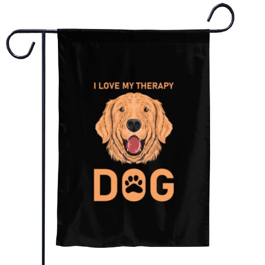 I love my Therapy Dog Garden Flags