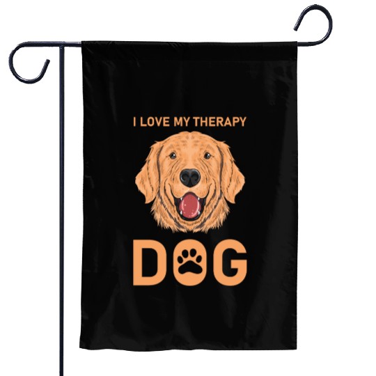 I love my Therapy Dog Garden Flags
