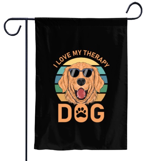 I love my Therapy Dog Garden Flags