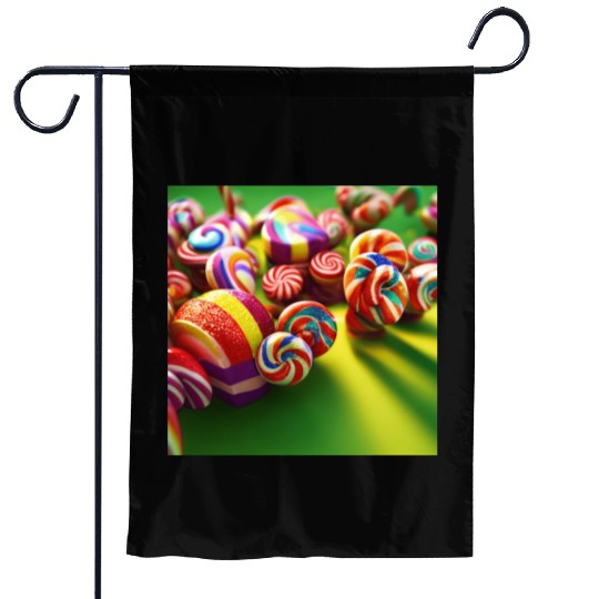A glimpse into candy land version 2 Garden Flags