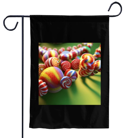 A glimpse into candy land version 3 Garden Flags