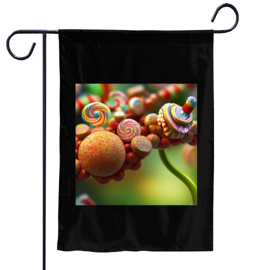 A glimpse into candy land version 4 Garden Flags