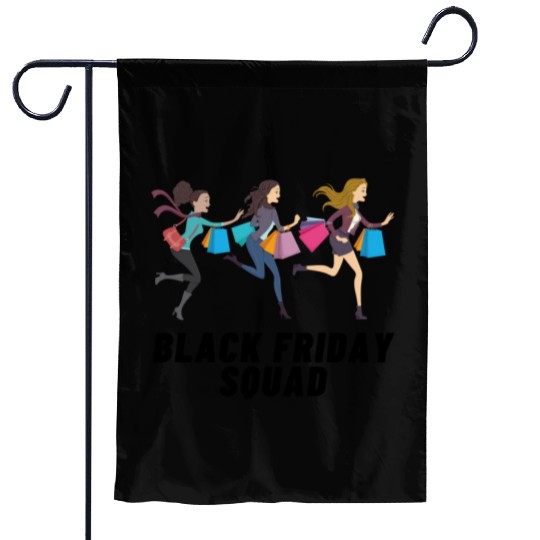 Black Friday Squad Garden Flags