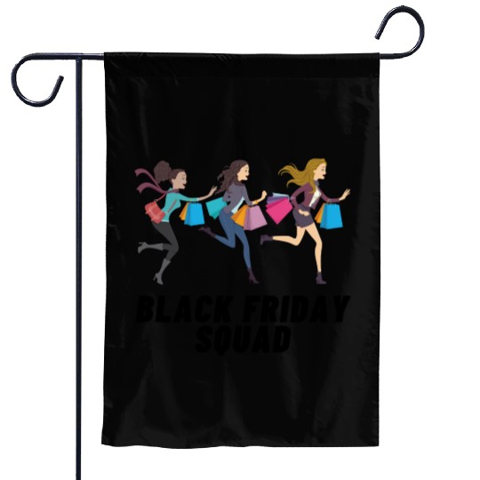 Black Friday Squad Garden Flags