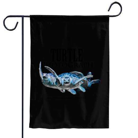Turtle photograph Garden Flags