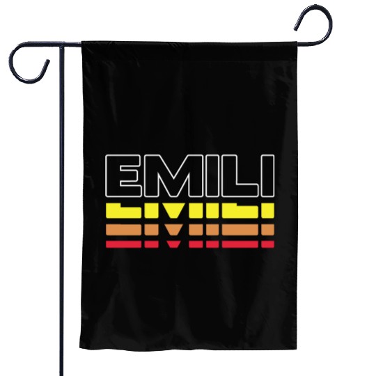 Emili First Name Funny Vintage Sunset Emili Garden Flags