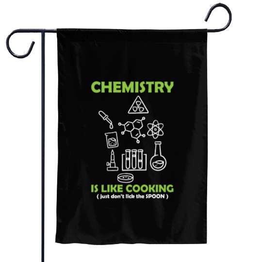Funny Science Teacher Chemistry Is Like Cooking Garden Flags