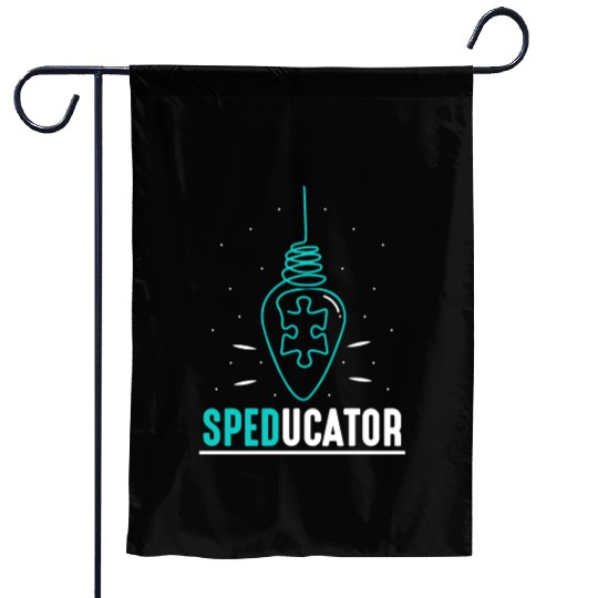 Speducator Special Education Cute Sped Teacher Garden Flags