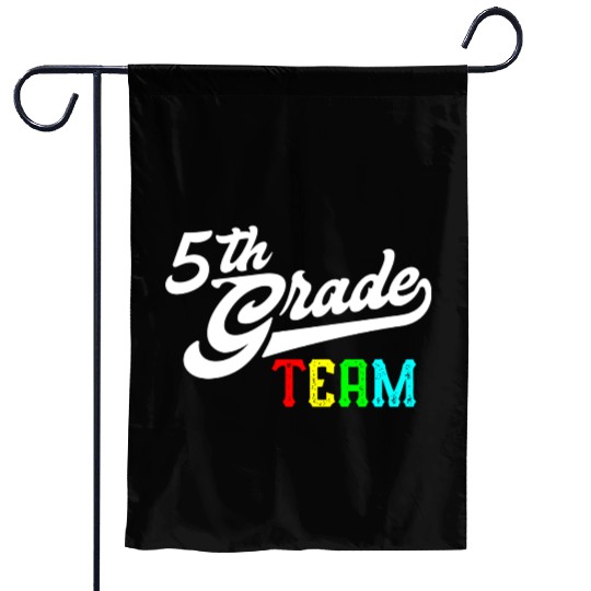 5Th Grade Team Baseball Style Teacher Team Garden Flags