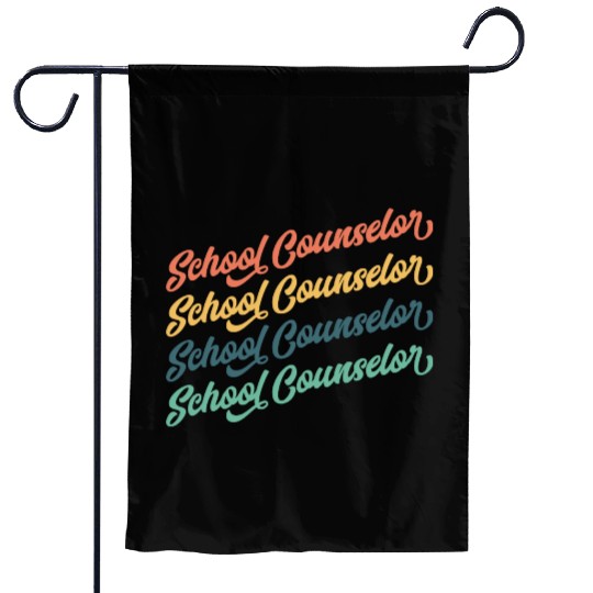 Vintage School Counselor Garden Flags, School Garden Flags