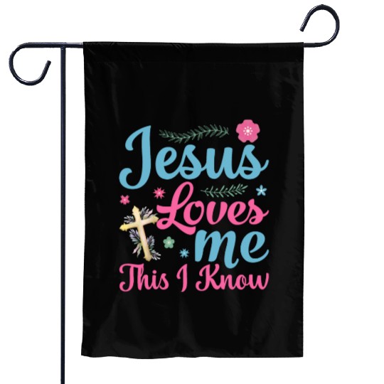Jesus Loves Me This I Know Easter Day Quotes Garden Flags