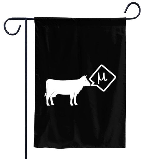 Scientific Cow Goes Mu Garden Flags