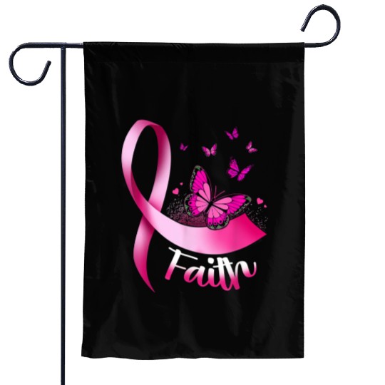 Wear It Pink - Faith, Breast Cancer Garden Flags
