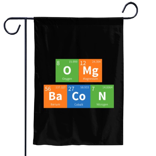 OMG Bacon Science Periodic Table Garden Flags