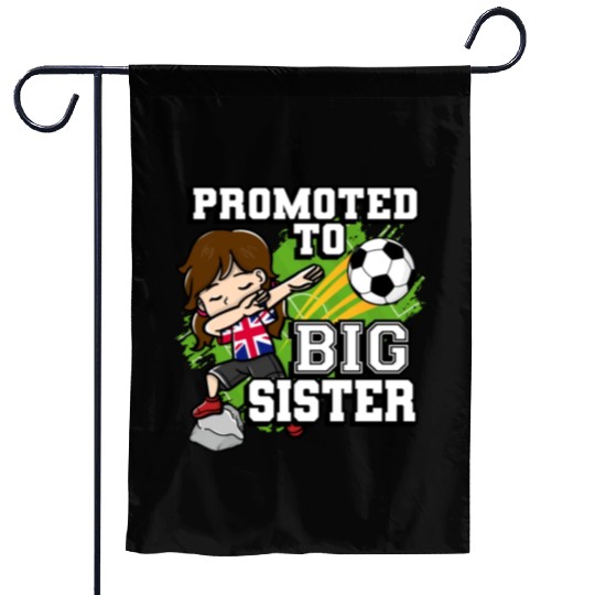 Promoted To Big Sister Soccer Player United Garden Flags