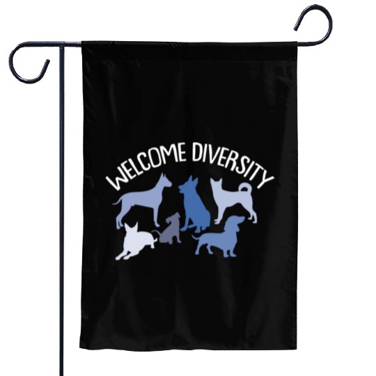 Welcome Diversity T Great For Dog Lovers Garden Flags