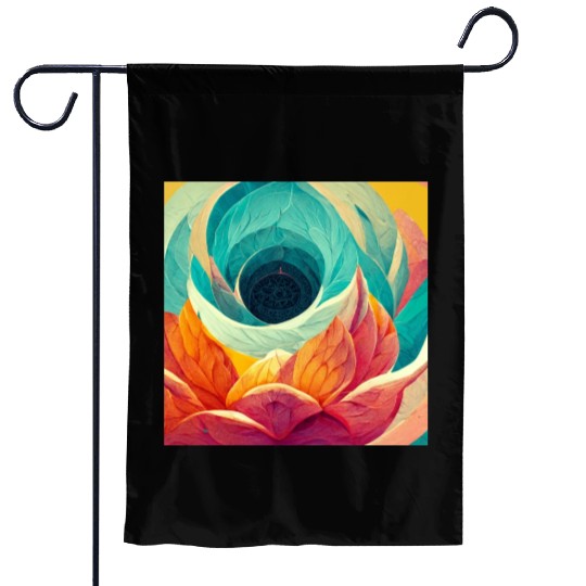 Colorful mandala flower version 6 Garden Flags