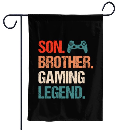 Son brother gaming legend gamer gift boy Garden Flags