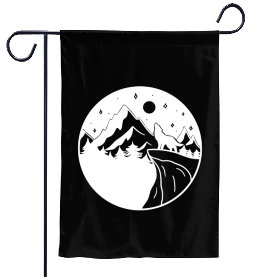 Wolf on the Mountain Garden Flags
