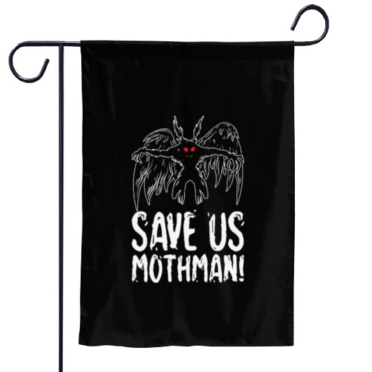 Halloween Mothman Mythical Line Art Beast Monster Garden Flags