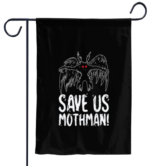 Halloween Mothman Mythical Line Art Beast Monster Garden Flags
