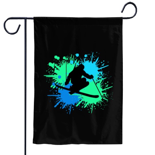 skiing freestyle Garden Flags