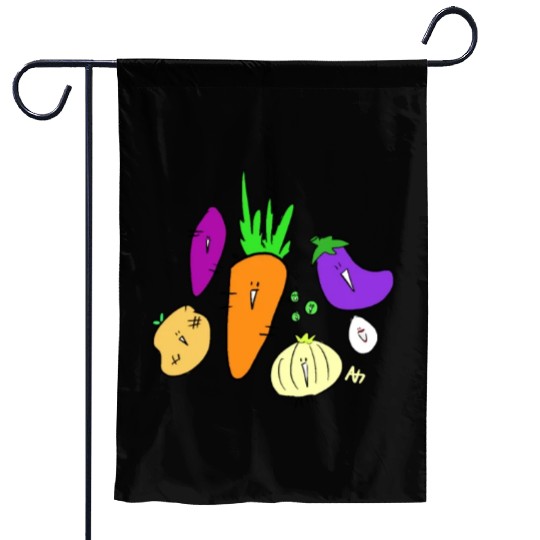 Vegetable friends Garden Flags