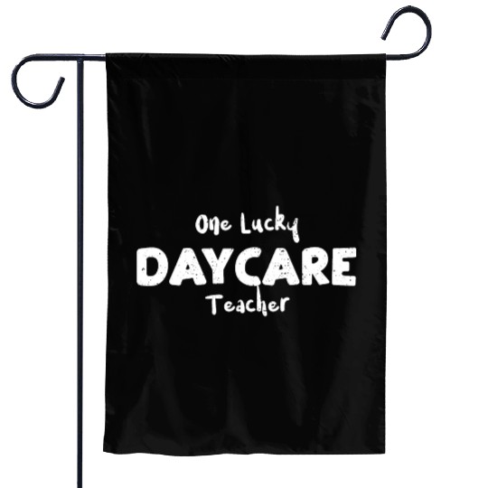 One Lucky Daycare Teacher Garden Flags