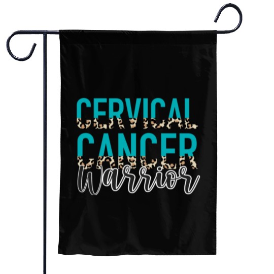 Cervical Cancer Awareness Month Warrior Teal White Garden Flags