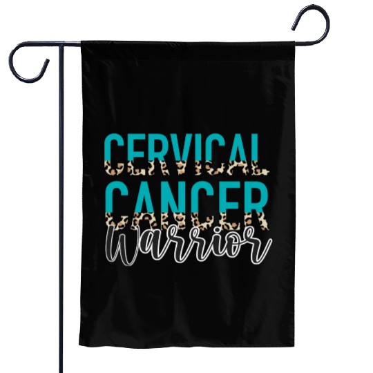 Cervical Cancer Awareness Month Warrior Teal White Garden Flags