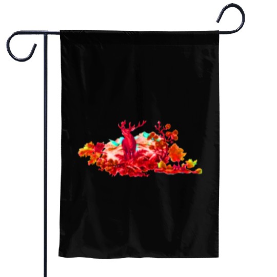 Deer Swamp Illustrate Garden Flags