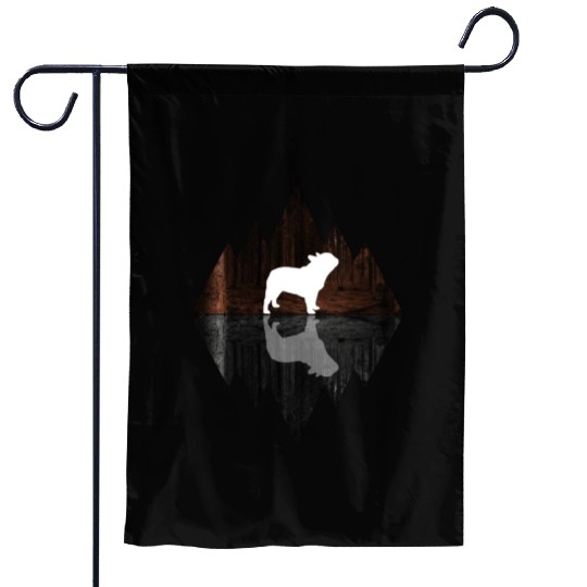 French Bulldog abstract - Geometry Dog Triangle Garden Flags