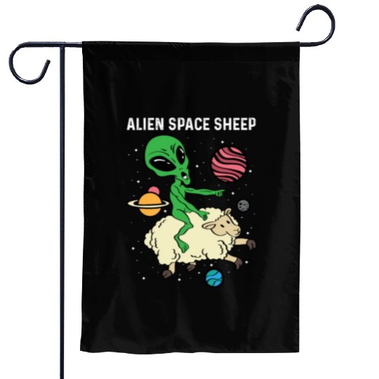 Alien Space Sheep Astronaut Or Space Pilot Gift Garden Flags