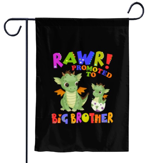 Rawr! Promoted To Big Brother Cute Dragon Baby Garden Flags