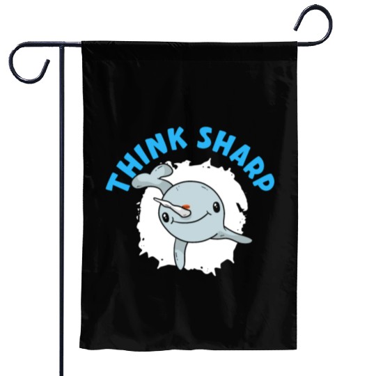 Think Sharp Narwhal Unicorn Of The Sea Animal Garden Flags