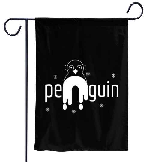 Cute penguin - adorable workout - penguin design Garden Flags