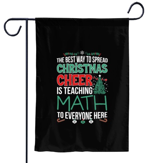 Math Teacher Christmas Cheer Garden Flags