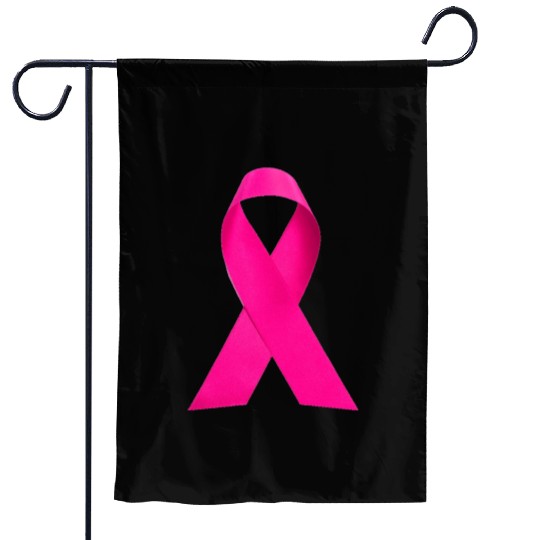 Breast Cancer Awareness Ribbon Garden Flags
