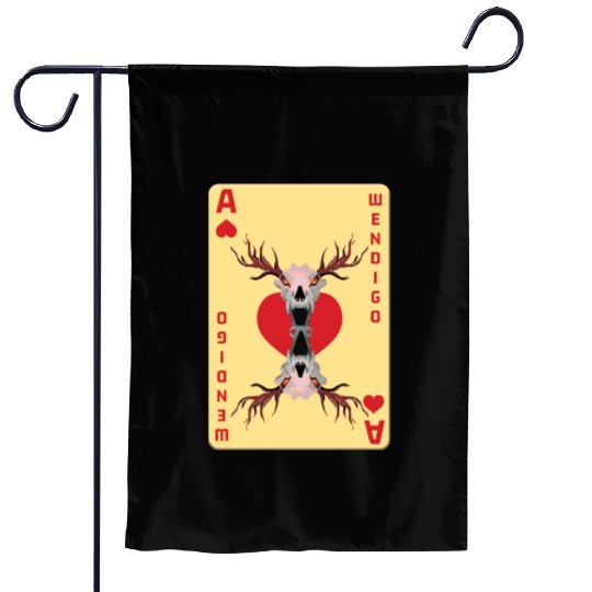 Folk Creature Card Wendigo Halloween Cryptid Garden Flags