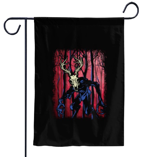 Wendigo Folk Creature Forest Halloween Cryptid Garden Flags