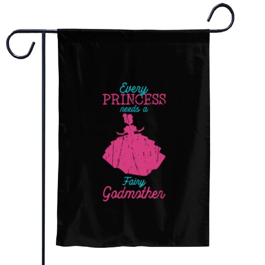 Every princess needs a fairy godmother - fairytale Garden Flags