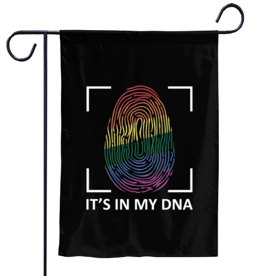 It's In My DNA LGBT Gay Rainbow Pride Thumb Mark Garden Flags
