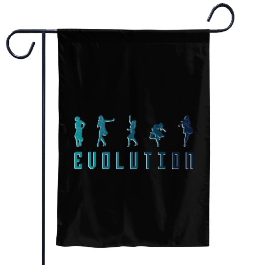 Evolution Dancer Dancing Ballroom Garden Flags